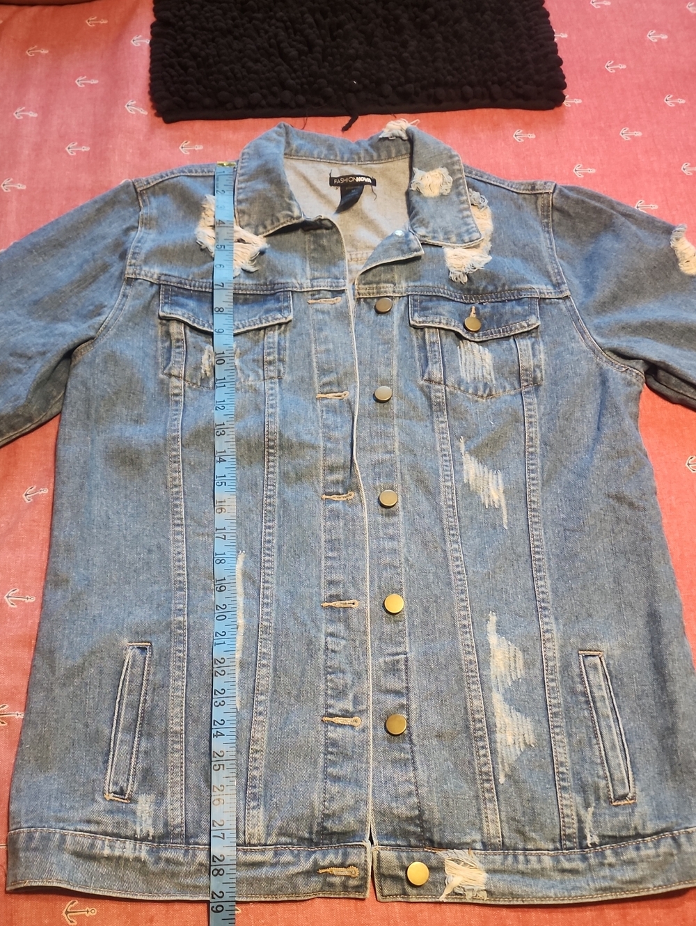 Fashion Nova Long Denim Jacket Medium Used